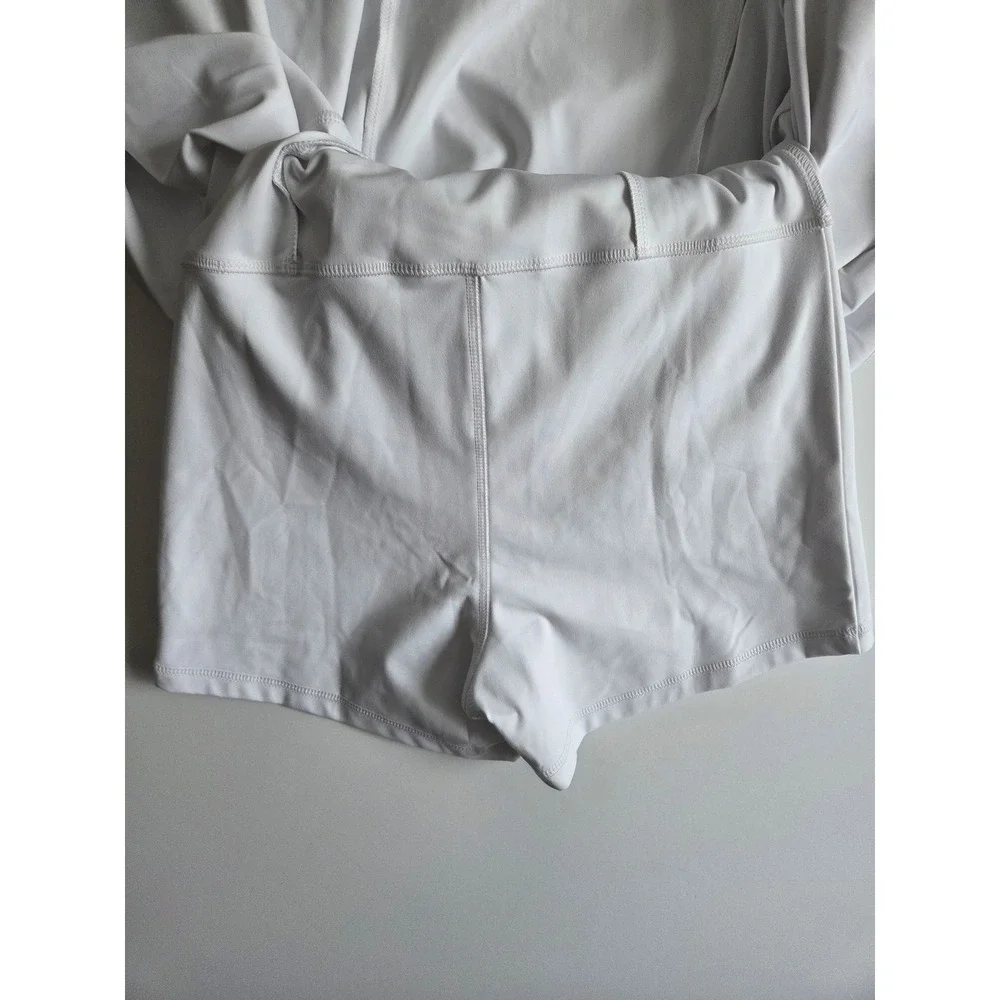 J.Crew Women White Black Trim Pleated Tennis Dress CG043 Size M NWT